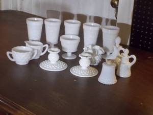 lot 310 image: White Milk Glass