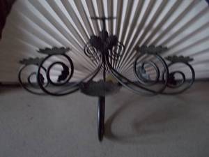 lot 271 image: Black metal candle holder