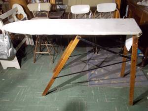 lot 294 image: Vintage wooden ironing board