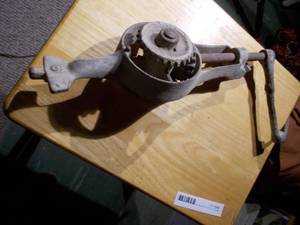 lot 348 image: antique breast drill or an ice cream maker.
