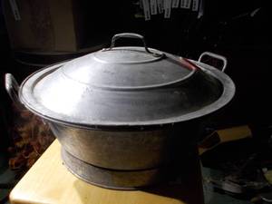 lot 350 image: Huge metal pot, like a wok.