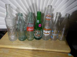 lot 363 image: collection of various vintage glass bottles,
