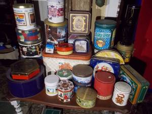 lot 368 image: collection of vintage advertising tins