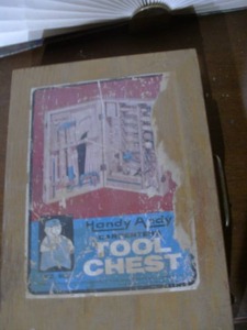 lot 395 image: vintage Handy Andy Carpenters Tool Chest.