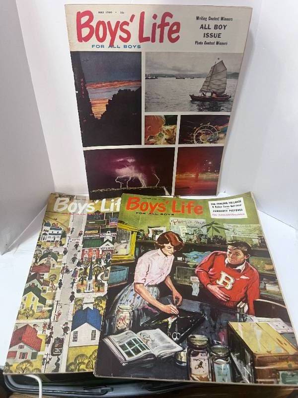 lot 35 image: Three 1960 Boys Life Magazines Excellent Condition