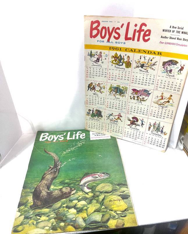 lot 36 image: Two 1961 Boys Life Magazines Great Condition