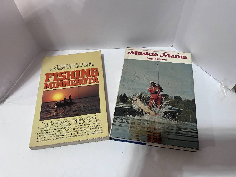 lot 95 image: 1977Ron Schara Muskie Mania and 1985 Fishing Minnesota