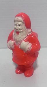 lot 8 image: Irwin 1950s Red Plastic Santa Candy Container 4 12