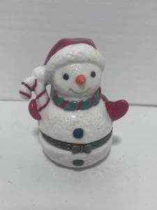 lot 16 image: Wonderful Porcelain Snowman Trinket Box 3