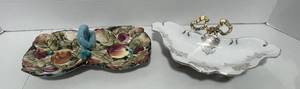 lot 92 image: Divided Dish and Vintage Trinket Dish