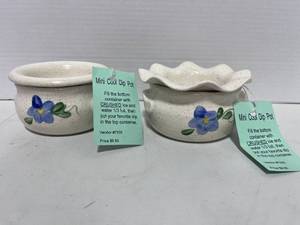 lot 158 image: NEW 2 Mini Cool Dip Pots