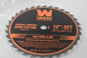 lot 15 image: 12-Inch 32-Tooth Carbide-Tipped Professional Woodworking Saw Blade