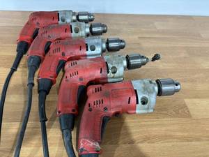 lot 21 image: Lot of Milwaukee Corded Drills
