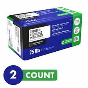 lot 6 image: 20 Pack of  Blown-In Cellulose Premium Insulation 25lbs. (2-Pack)   Customer Returns See Pictures