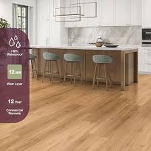 lot 19 image: 8 Boxes of Home Decorators Collection Elland Road Elm 12 mm T x 8 in. W Waterproof Laminate Wood Flooring(15.94 sq. ft.Case)  Customer Returns See Pictures