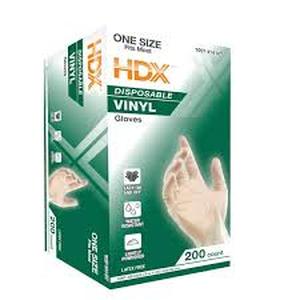 lot 21 image: Lot of HDX Clear Disposable Vinyl Cleaning Gloves (200 Ct One Size Fits Most)    Customer Returns See Pictures