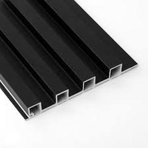 lot 63 image: Art3dwallpanels Matte Black 0.83 in. x 12 ft. x 8 ft. Slat Water Resistant Acoustic Diffuser Decorative Wall Paneling (32 sq. ft.Case)  Customer Returns See Pictures