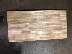 lot 18 image: Wooden Kitchen Butcher Counter Top Customer Returns See Pictures
