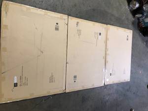 lot 50 image: Lot of Hampton Bay AvondaleLeyton 48 in. W x 34.5 in. H Kitchen Island Flush End Panel in Raven Black   Customer Returns See Pictures