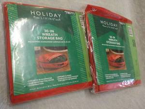 lot 10 image: 2 Holiday Living 36 Wreath Storage...