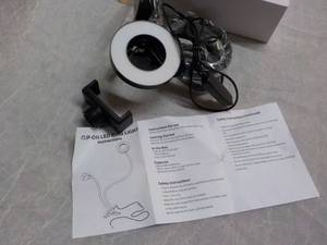 lot 54 image: Clip-On LED Ring Light...