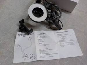 lot 55 image: Clip-On LED Ring Light...