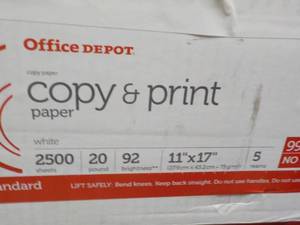 Office Depot 2500 Sheets White 11 x...