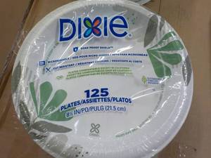 lot 75 image: Dixie 125 Paper Plates 8 12 Diame...