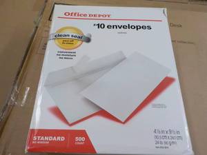 lot 78 image: Office Depot 500 Clean Seal #10 Env...
