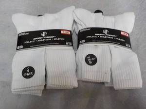 lot 115 image: 12 pair Wear Proof White Athletic S...