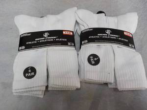lot 116 image: 12 pair Wear Proof White Athletic S...