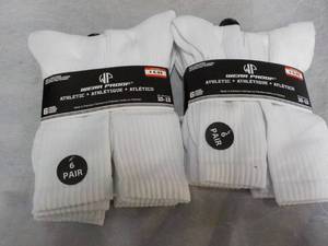 lot 117 image: 12 pair Wear Proof White Athletic S...