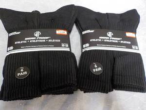 lot 119 image: 12 pair Wear Proof Black Athletic S...