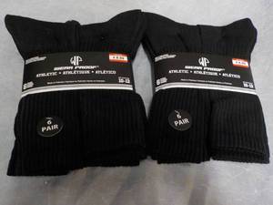 lot 121 image: 12 pair Wear Proof Black Athletic S...