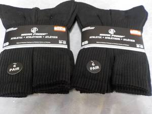 lot 122 image: 12 pair Wear Proof Black Athletic S...