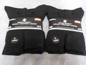 lot 123 image: 12 pair Wear Proof Black Athletic S...