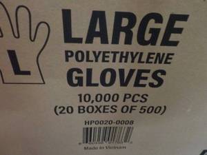 lot 160 image: 10,000 size Large Polyethylene Sing...