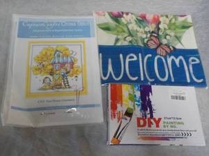 lot 167 image: Cross Stitch, DIY Paint by No. and ...