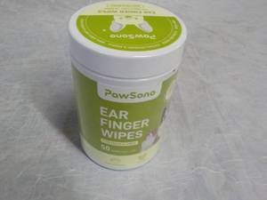 lot 182 image: Pawsono Pet Ear Finger Wipes...