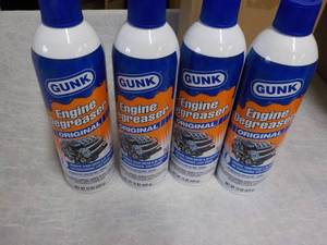 lot 199 image: 4 cans Gunk 15 oz Engine Degreaser...