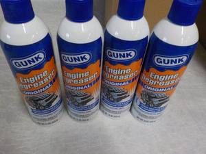 lot 200 image: 4 cans Gunk 15 oz Engine Degreaser...