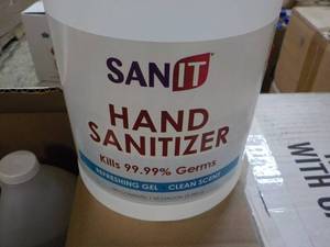 lot 233 image: 4 Gallons Sanit Hand Sanitizer...