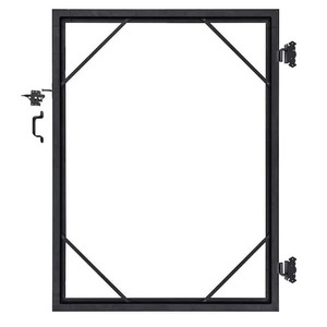 lot 66 image: EuroFence 5 ft. x 6 ft. Euro Style Adjustable Aluminum Metal Fence Gate Frame Kit