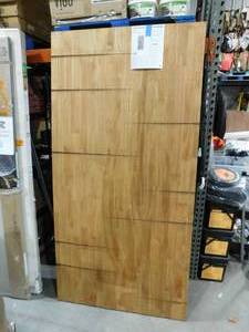 lot 27 image: CALHOME 42 in. x 84 in. Weather Oak Stained Pine Wood Modern Interior Door Slab