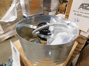 lot 43 image: Master Flow 1450 CFM SIlver Electric Powered Gable Mount Electric Attic Fan