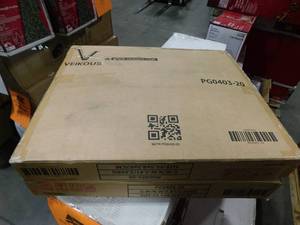 lot 94 image: (2) VEIKOUS 5 ft. Pop-Up Ornament Stack Outdoor Christmas Holiday Yard Decoration Warm White LED