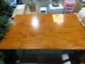 lot 205 image: Boraam Shaker 36 in. Rectangular Dining Table Hardwood Top in Walnut