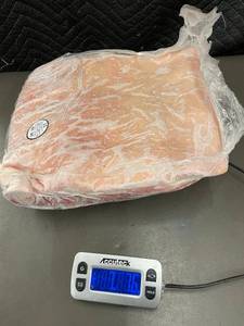 lot 7 image: Frozen Pork Belly Slab 7 lbs 7.6 oz