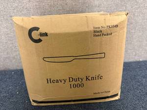 lot 62 image: 1000 C-Link Black Plastic Knife