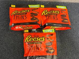 lot 197 image: 3 Bags Of ReeseS Dark Chocolate Thins